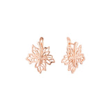 Maple leaves earrings in 14K Gold, Rose Gold plating colors