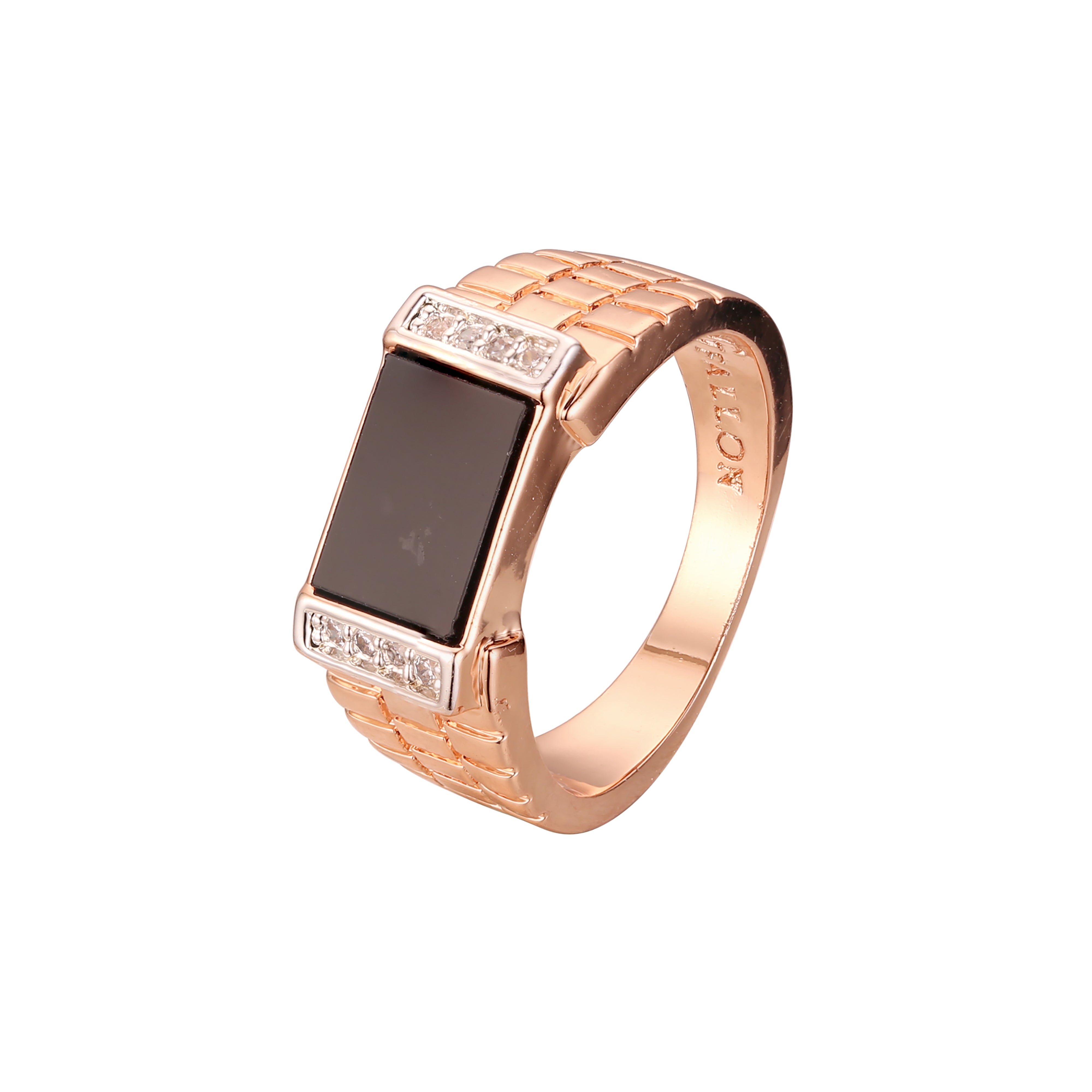 Rose Gold two tone men's rings