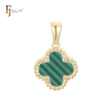 Lucky colorful Clover Rose Gold, 14K Gold, white Gold pendant