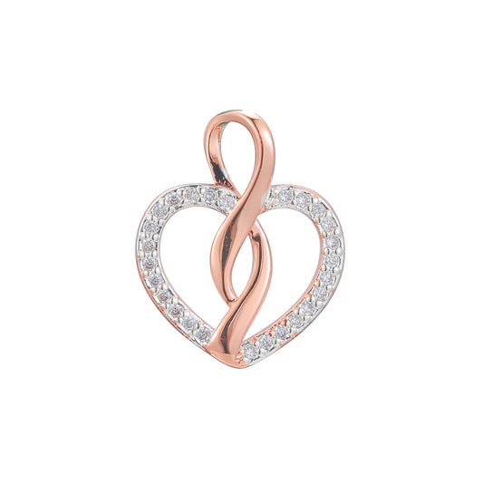 Pendant in Rose Gold two tone, 14K Gold plating colors