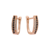 Cluster earrings in 14K Gold, Rose Gold, two tone plating colors