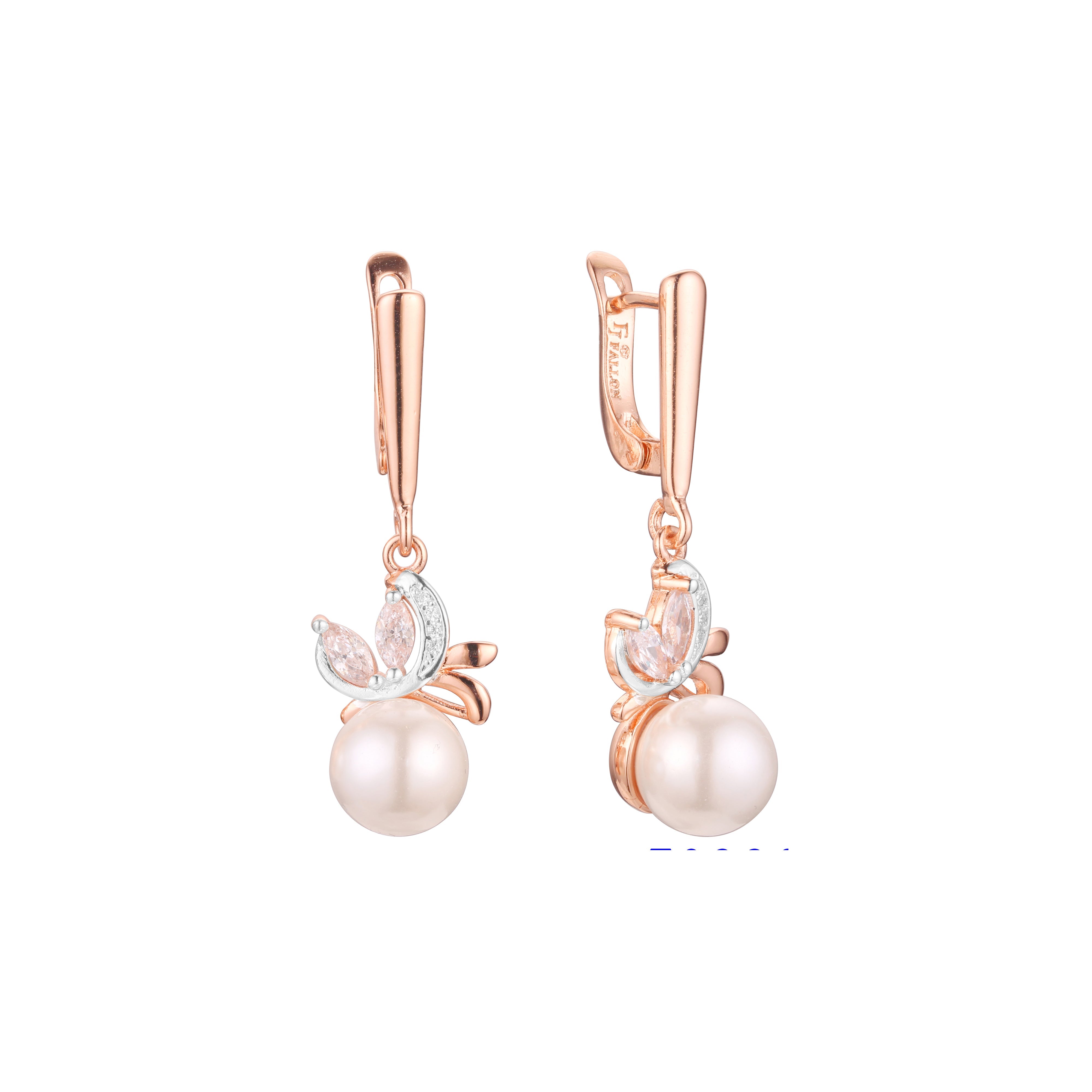 butterfly cluster pearl earrings