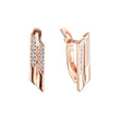 Earrings in Rose Gold, two tone plating colors