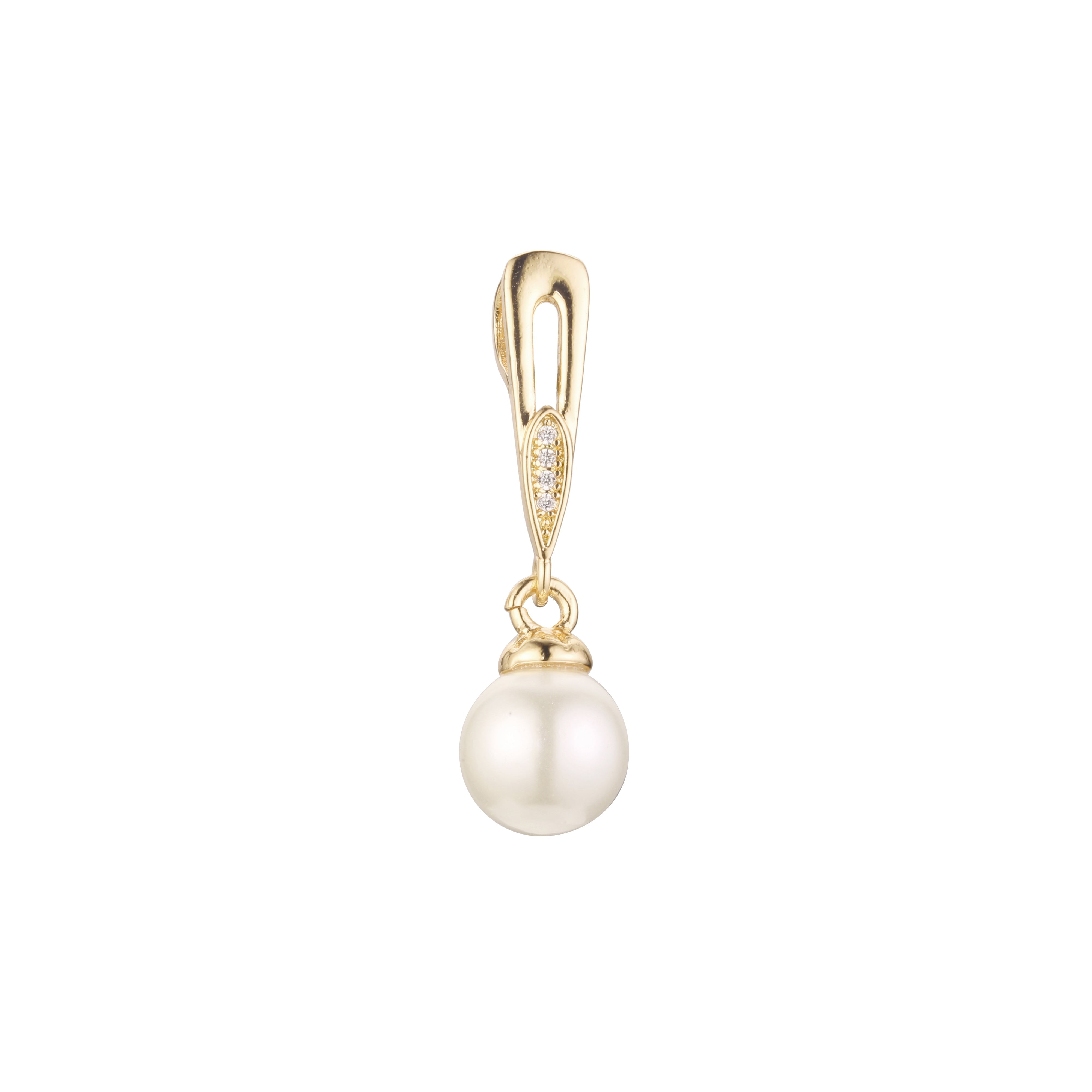 Pearl pendant in Rose Gold two tone, 14K Gold plating colors