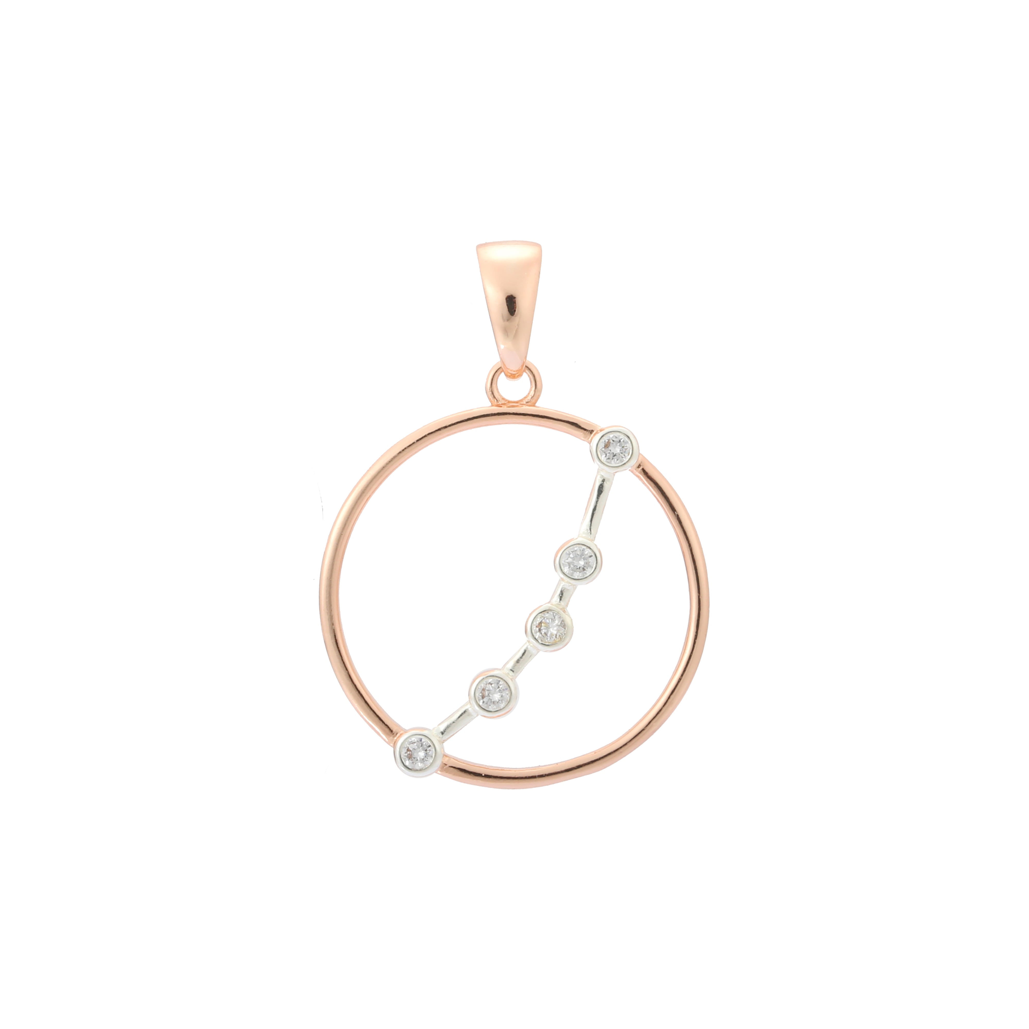 Rose Gold two tone pendant of constellation