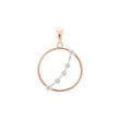 Rose Gold two tone pendant of constellation