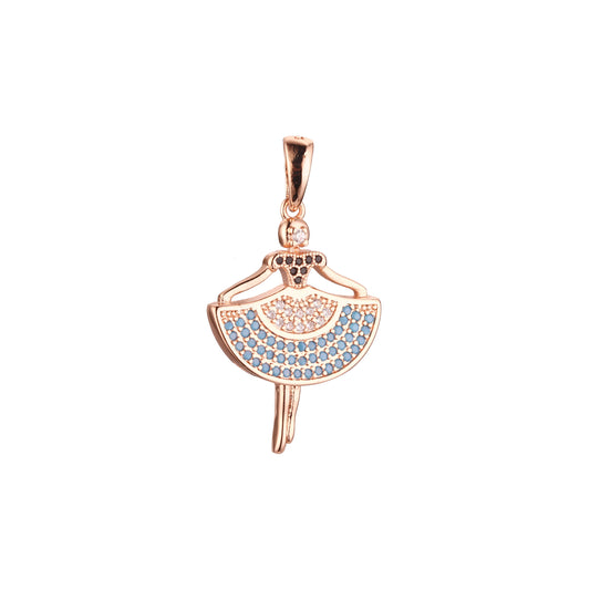 Rose Gold dancer pendant