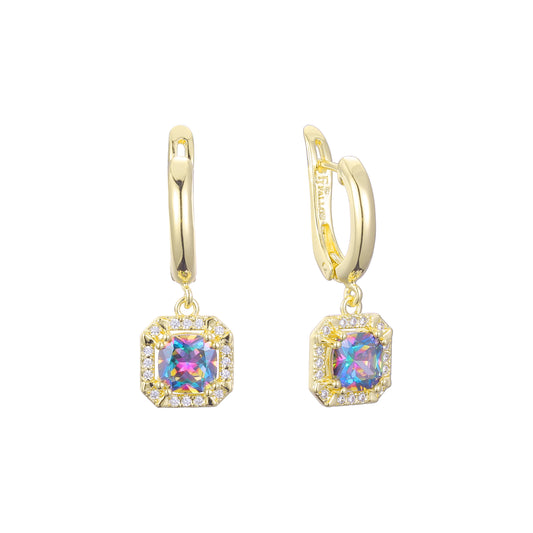 Aretes en Oro 14K, Oro Rosa, baño en dos tonos