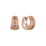 Huggie earrings in 14K Gold, Rose Gold plating colors