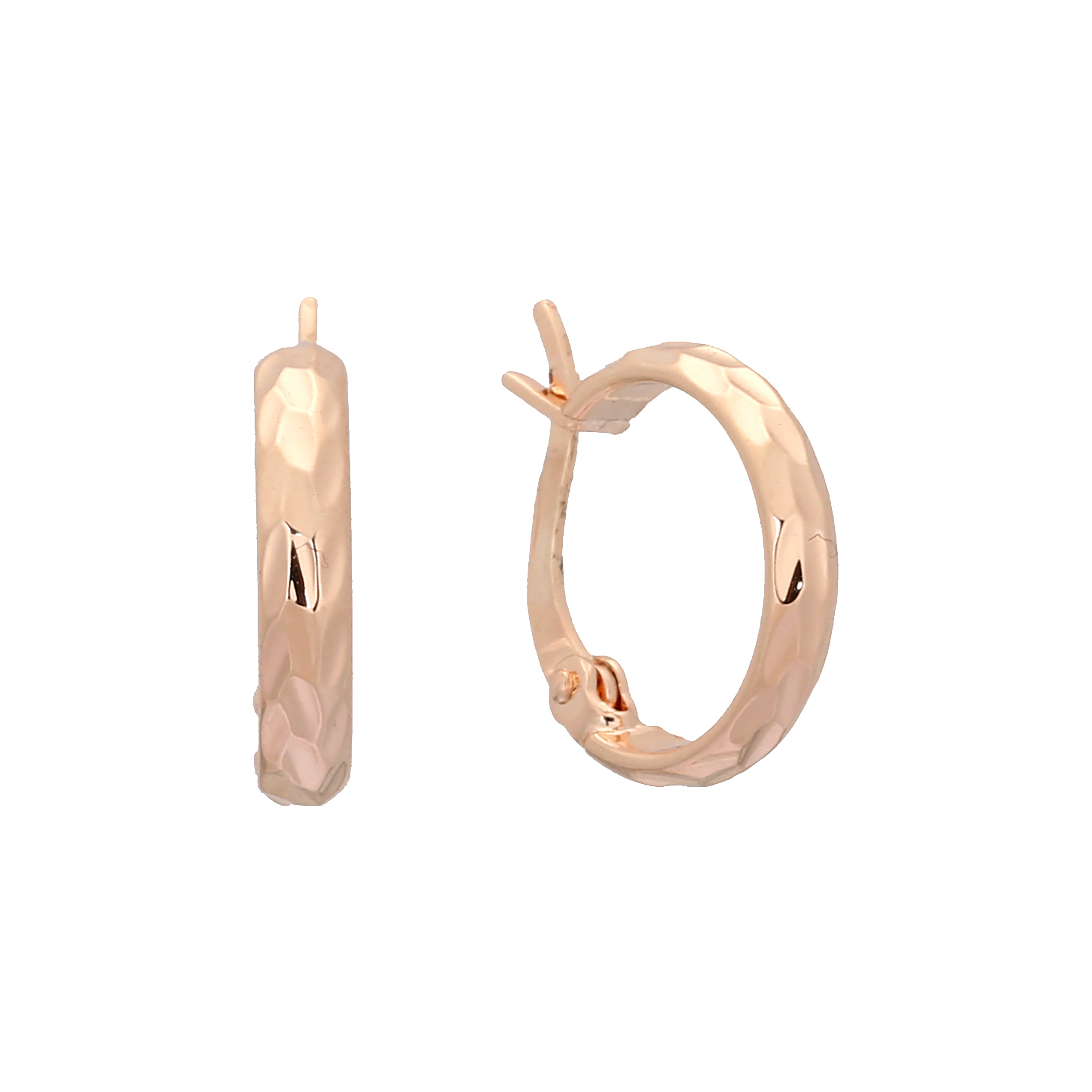 Hoop earring in 14K Gold, Rose Gold plating colors