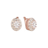 Cluster earrings in Rose Gold, two tone plating colors