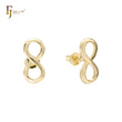 Aretes Infinity 8 de oro de 14 quilates