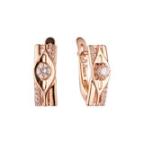 Earrings in Rose Gold, two tone plating colors