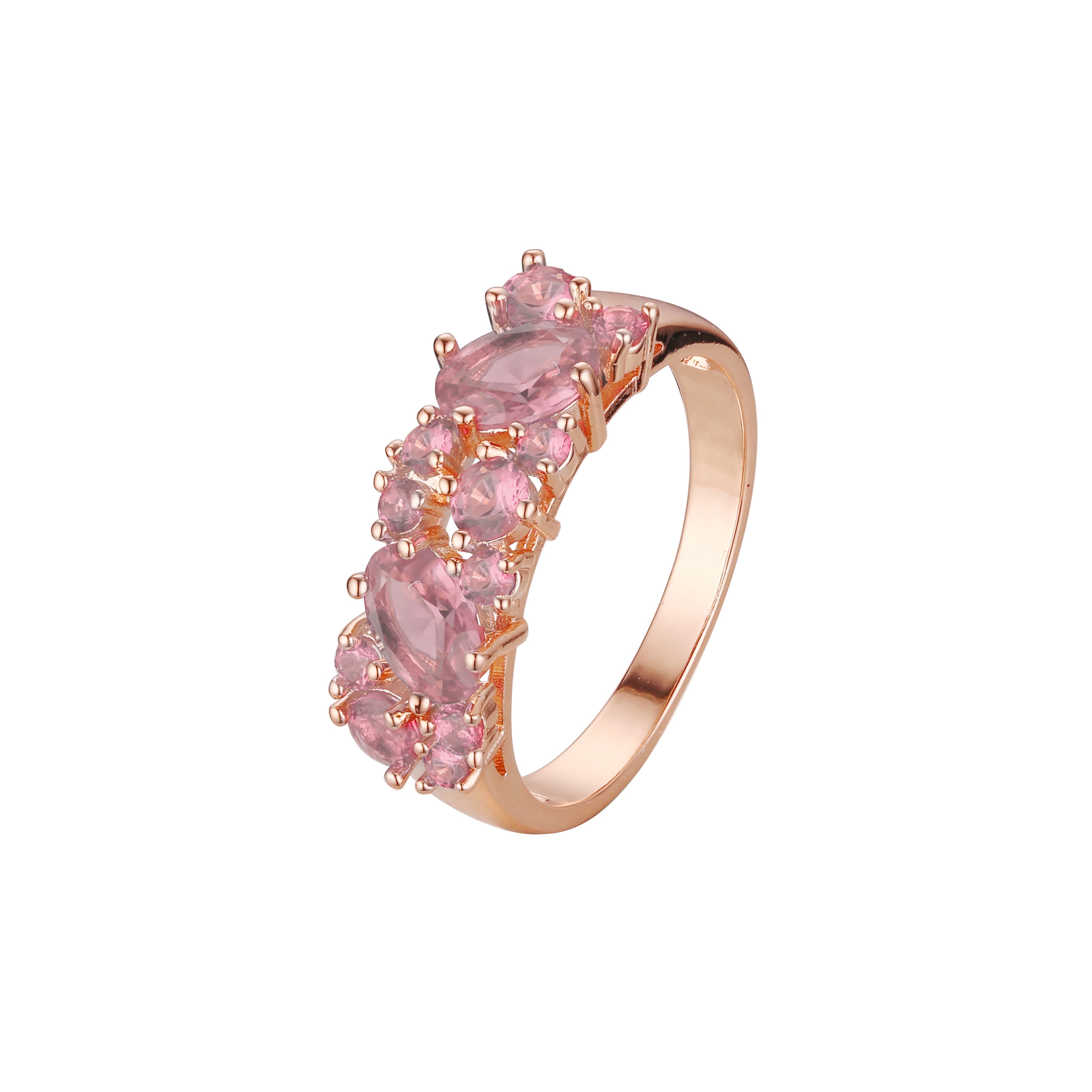 Rose Gold cluster rings