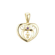 Heart in heart mom's love 14K Gold, Rose Gold pendant