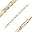 Pulsera de oro de 14 quilates con cadena de cuentas de lujo