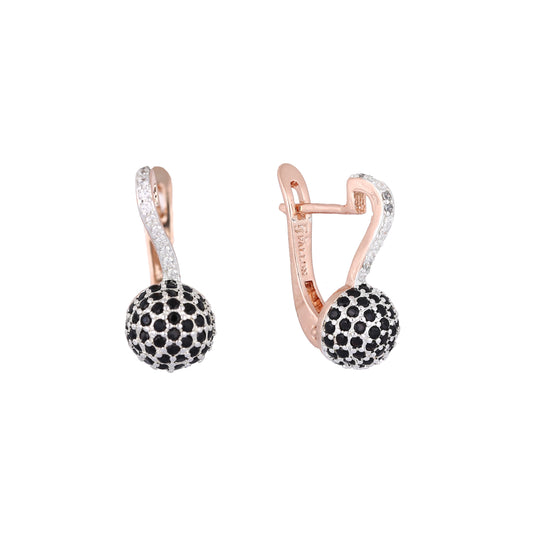 Rose Gold two tone earrings