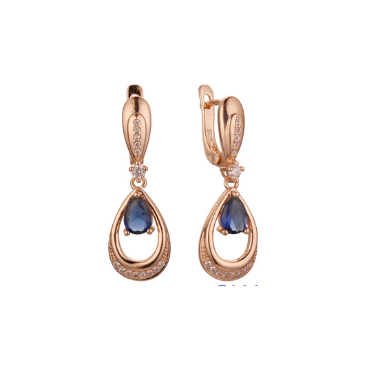 Earrings in Rose Gold, two tone plating colors