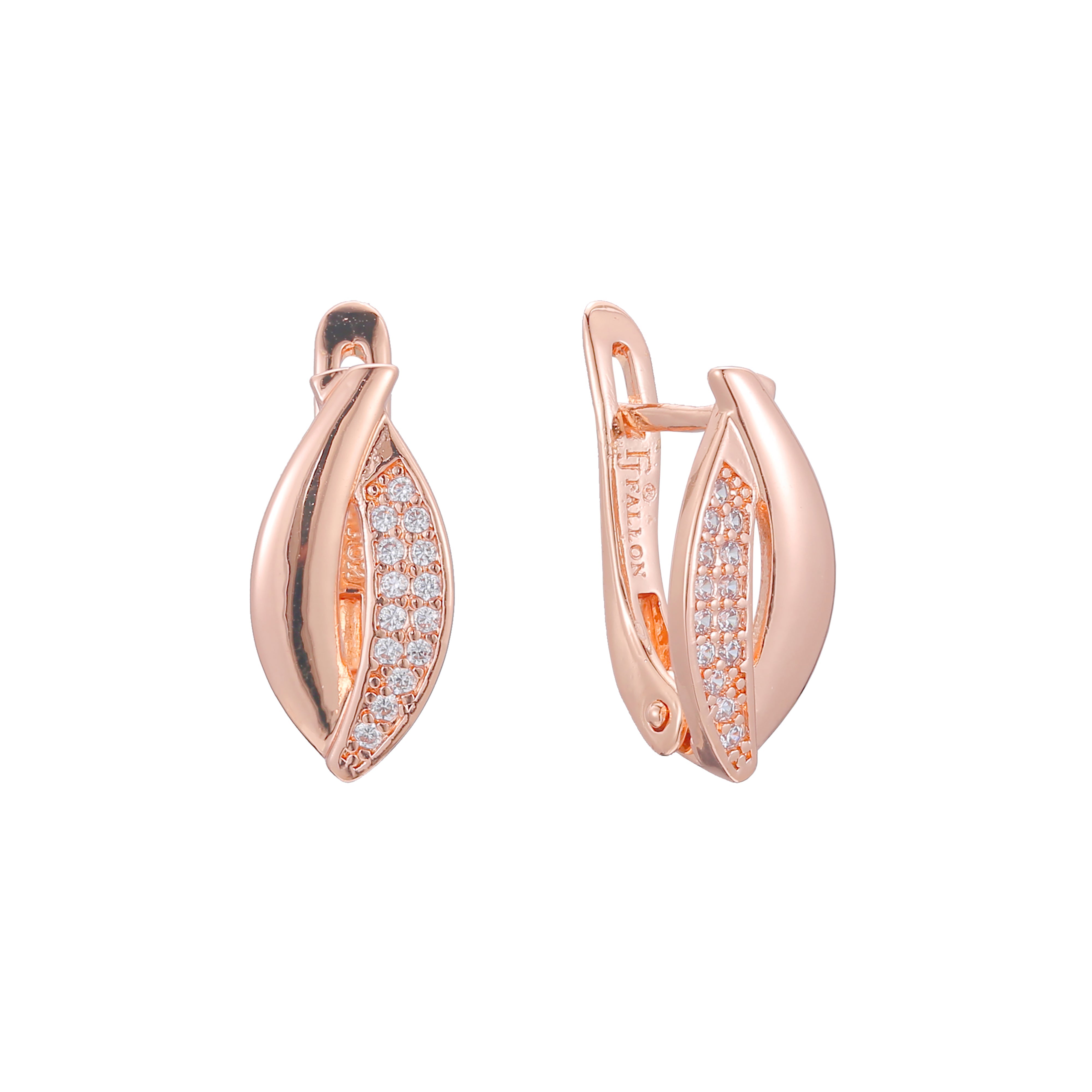 Earrings in 14K Gold, Rose Gold, two tone plating colors