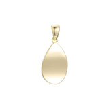 Plain teardrop disc pendant in Rose Gold, 14K Gold plating colors