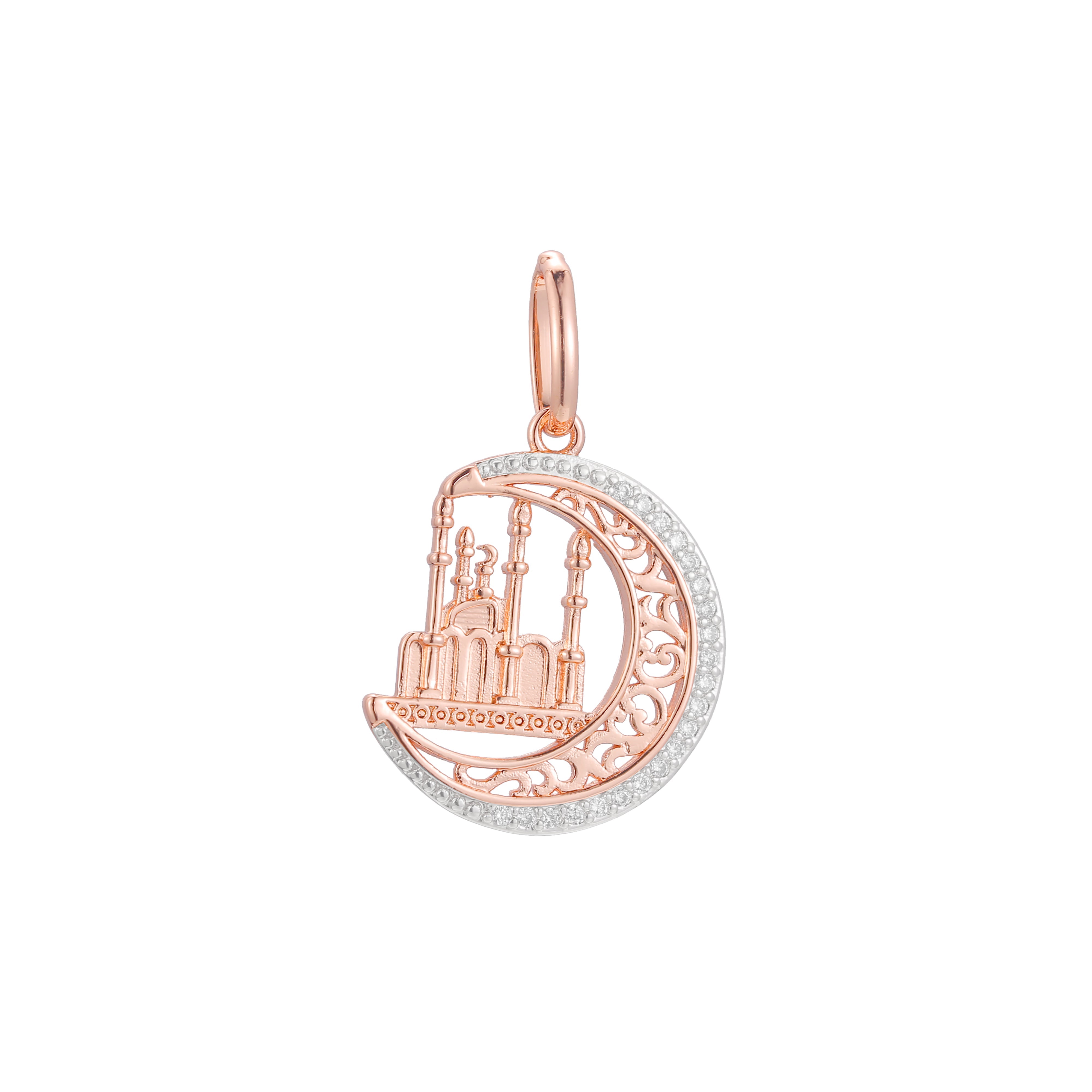 Pendant in Rose Gold two tone, 14K Gold plating colors