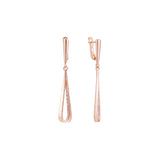 Aretes altos en Oro 14K, Oro Rosa, baño en dos tonos