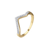 Paved stones rings plated in 14K Gold two tone colors