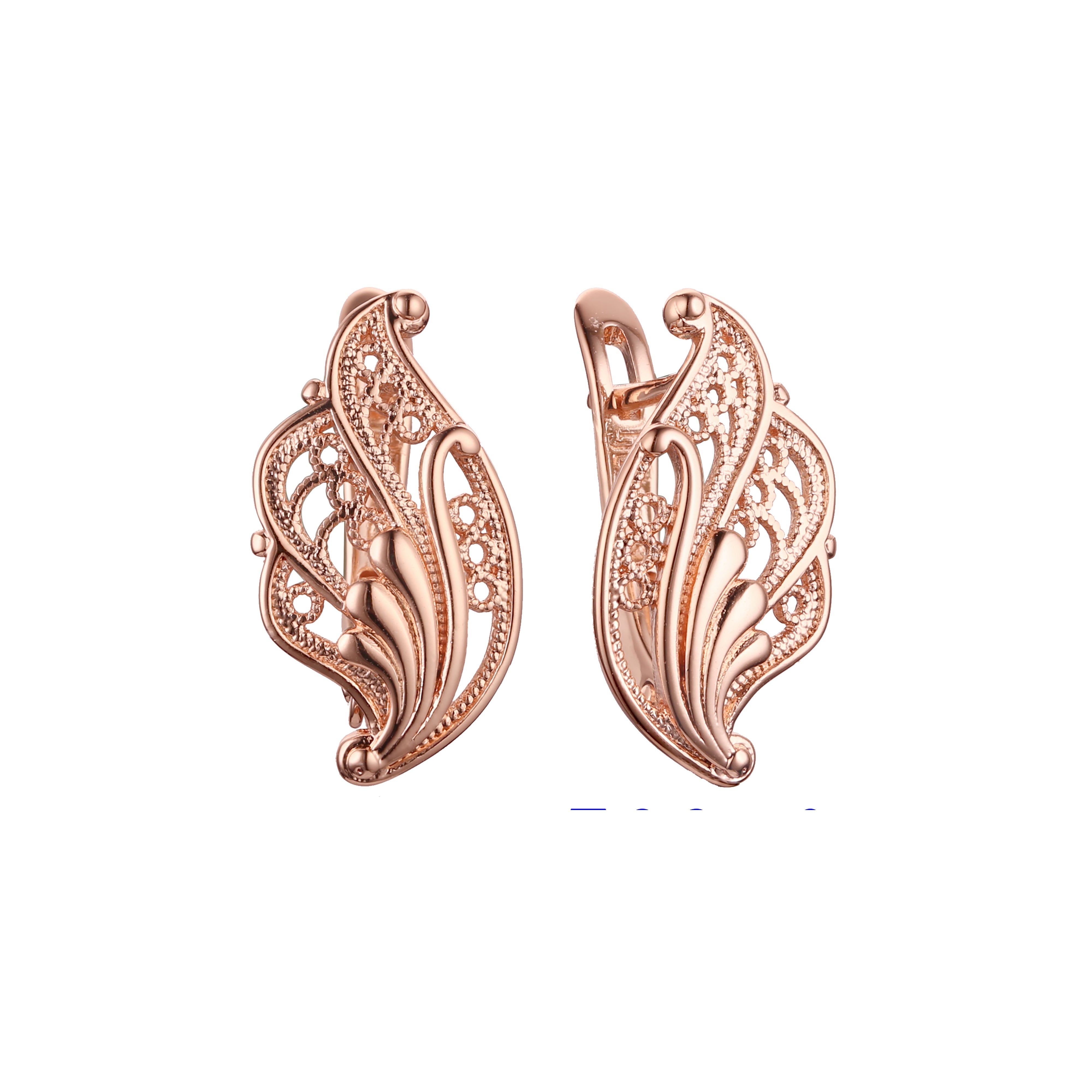 Pendientes en Oro de 14K, baño de Oro Rosa colores