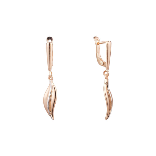 Rose Gold two tone earrings