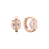 Huggie earrings in 14K Gold, Rose Gold plating colors