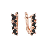 Cluster earrings in 14K Gold, Rose Gold plating colors