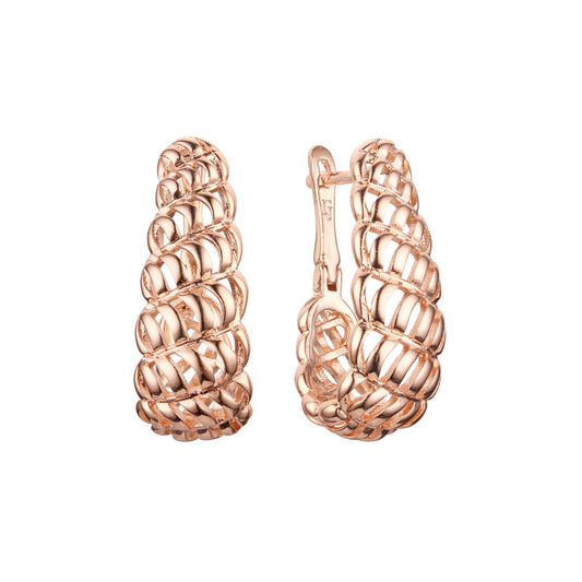 Mesh filigree Rose Gold earrings