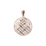 Net of cage elegant filigree pendant in 14K Gold, Rose Gold, and White Gold plating colors