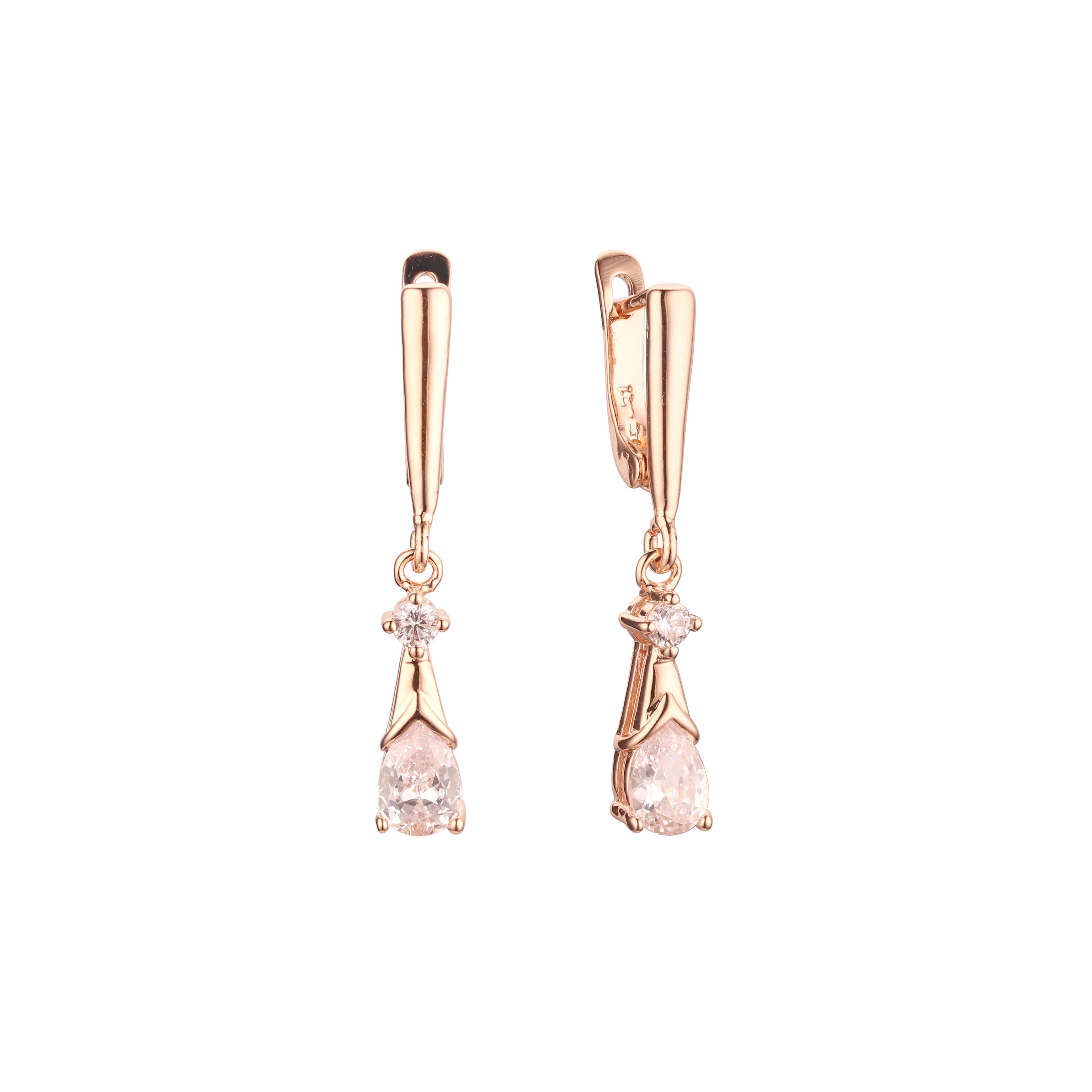 Pendientes de oro rosa