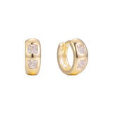 Pendientes Huggie en Oro de 14K, Oro de 18K, Baño de Oro Rosa colores