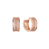 Aretes Huggie en Oro de 14K, baño de Oro Rosa colores