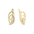 Elegant solitaire earrings in 14K Gold, Rose Gold plating colors