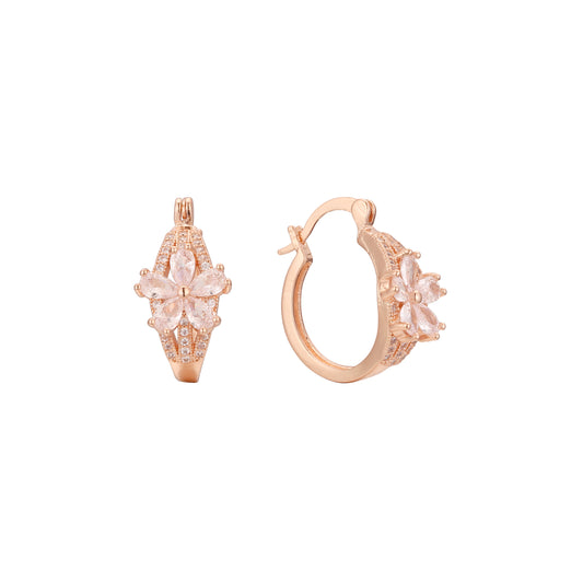 Hoop earrings in 14K Gold, Rose Gold plating colors