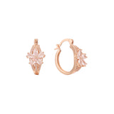 Aretes de aro en Oro de 14K, baño de Oro Rosa colores