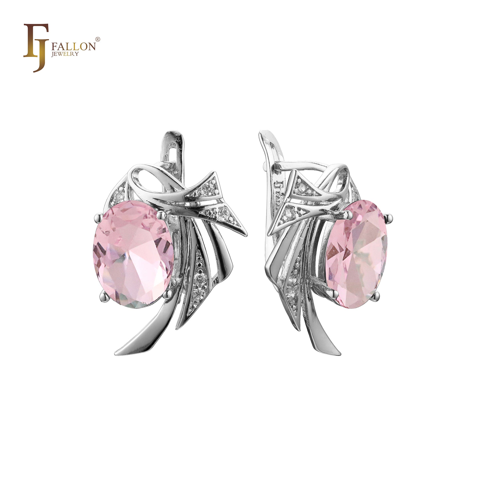 .Wings solitaire earrings in 14K Gold, Rose Gold plating colors