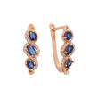 Rose Gold three stones earrings