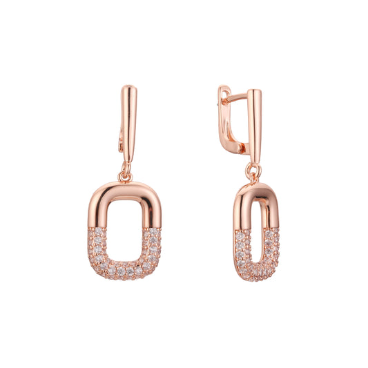 Pendientes de oro rosa