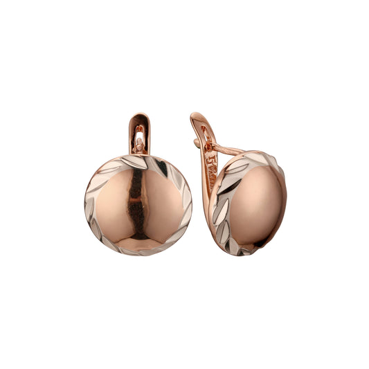 Rose Gold two tone earrings