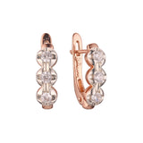 Rose Gold two tone earrings