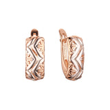 Earrings in Rose Gold, two tone plating colors