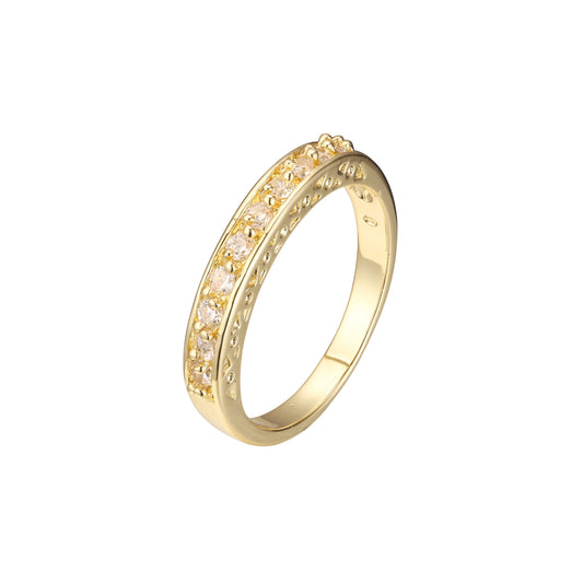 Solitario y anillos apilables en racimo en colores Oro 18K, Oro Blanco, Baño Oro 14K