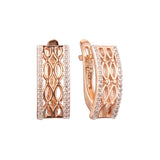 Earrings in Rose Gold, two tone plating colors