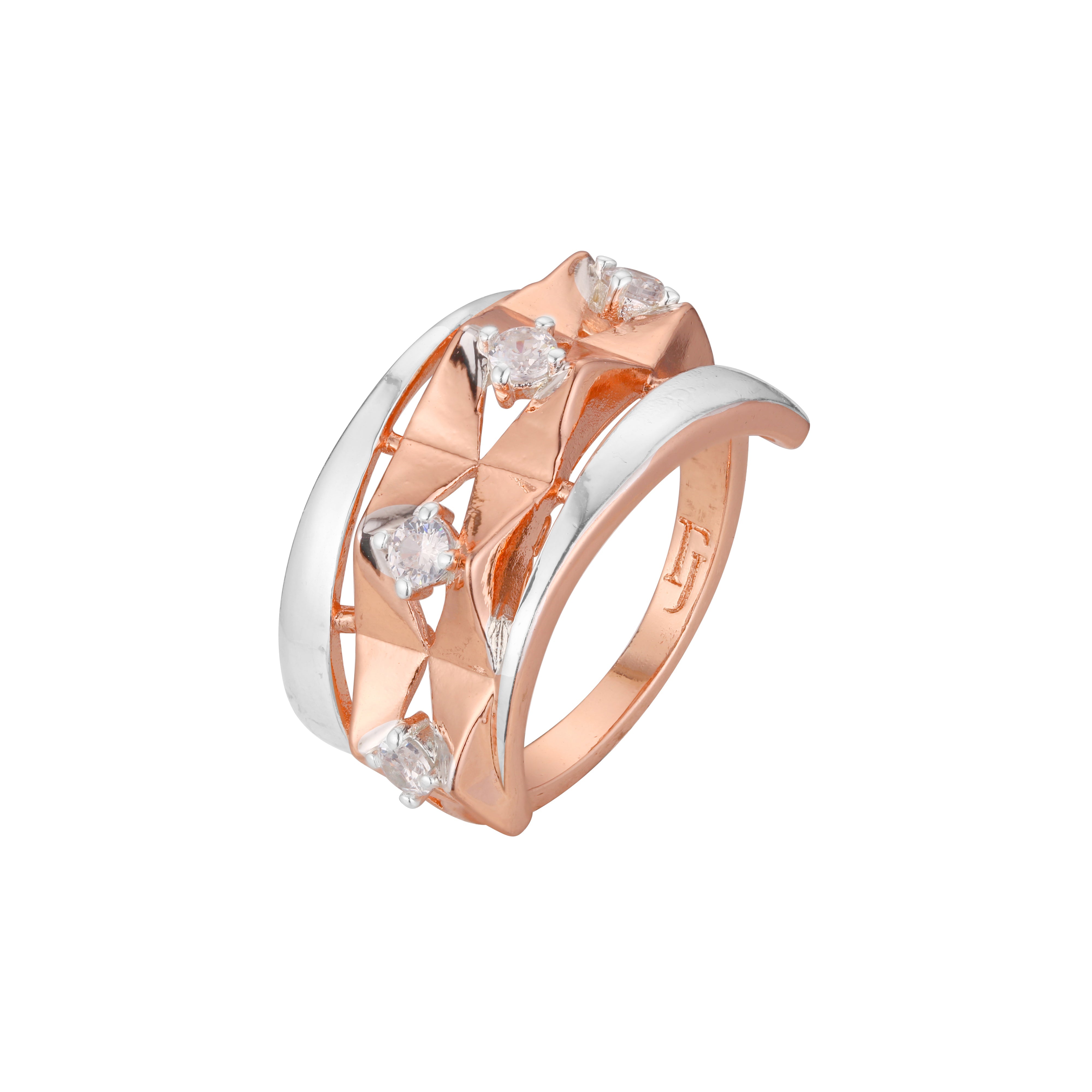 Rose Gold two tone rings