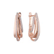 Cluster earrings in 14K Gold, Rose Gold, two tone plating colors