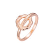 Anillos circulares en espiral de oro rosa